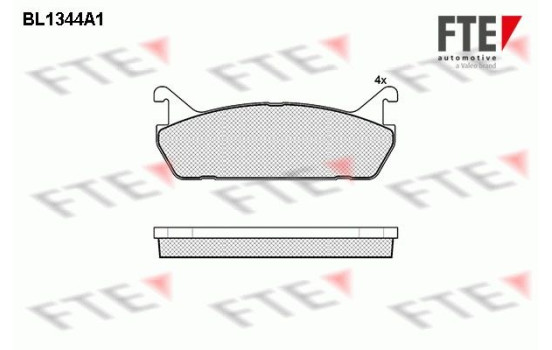 Kit de plaquettes de frein, frein à disque BL1344A1 FTE