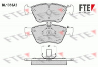 Kit de plaquettes de frein, frein à disque BL1368A2 FTE
