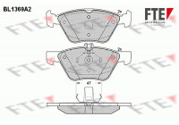Kit de plaquettes de frein, frein à disque BL1369A2 FTE