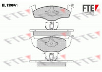 Kit de plaquettes de frein, frein à disque BL1399A1 FTE