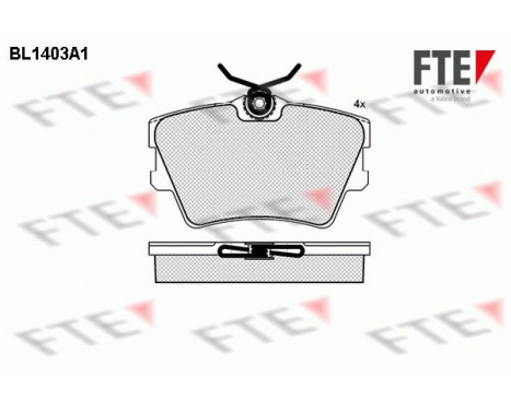 Kit de plaquettes de frein, frein à disque BL1403A1 FTE