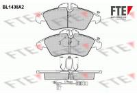 Kit de plaquettes de frein, frein à disque BL1438A2 FTE