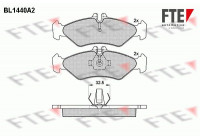 Kit de plaquettes de frein, frein à disque BL1440A2 FTE