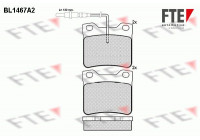 Kit de plaquettes de frein, frein à disque BL1467A2 FTE