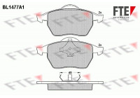 Kit de plaquettes de frein, frein à disque BL1477A1 FTE