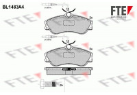 Kit de plaquettes de frein, frein à disque BL1483A4 FTE
