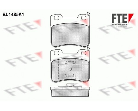 Kit de plaquettes de frein, frein à disque BL1485A1 FTE