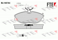 Kit de plaquettes de frein, frein à disque BL1487A4 FTE
