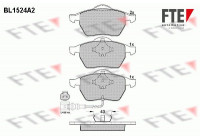 Kit de plaquettes de frein, frein à disque BL1524A2 FTE