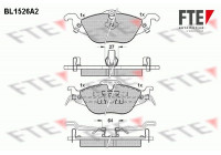 Kit de plaquettes de frein, frein à disque BL1526A2 FTE