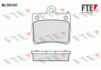 Kit de plaquettes de frein, frein à disque BL1651A1 FTE