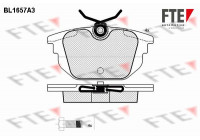 Kit de plaquettes de frein, frein à disque BL1657A3 FTE