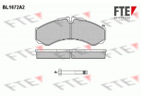 Kit de plaquettes de frein, frein à disque BL1672A2 FTE