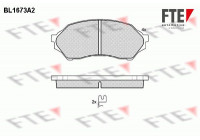 Kit de plaquettes de frein, frein à disque BL1673A2 FTE