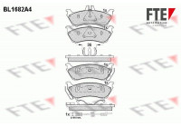 Kit de plaquettes de frein, frein à disque BL1682A4 FTE