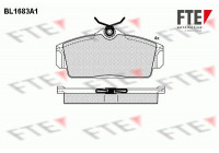 Kit de plaquettes de frein, frein à disque BL1683A1 FTE