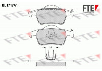 Kit de plaquettes de frein, frein à disque BL1717A1 FTE