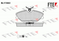 Kit de plaquettes de frein, frein à disque BL1728A3 FTE