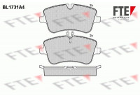 Kit de plaquettes de frein, frein à disque BL1731A4 FTE