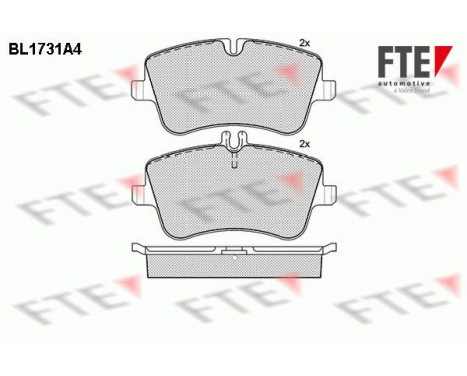 Kit de plaquettes de frein, frein à disque BL1731A4 FTE