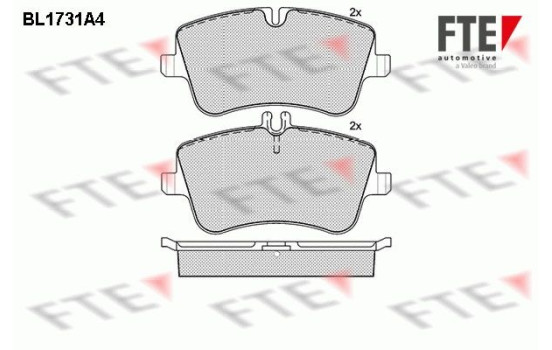 Kit de plaquettes de frein, frein à disque BL1731A4 FTE