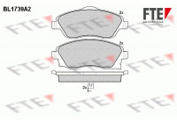 Kit de plaquettes de frein, frein à disque BL1739A2 FTE