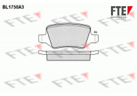 Kit de plaquettes de frein, frein à disque BL1750A3 FTE