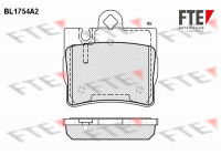 Kit de plaquettes de frein, frein à disque BL1754A2 FTE