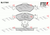 Kit de plaquettes de frein, frein à disque BL1776A1 FTE