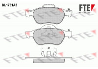 Kit de plaquettes de frein, frein à disque BL1781A3 FTE