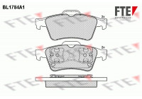 Kit de plaquettes de frein, frein à disque BL1784A1 FTE