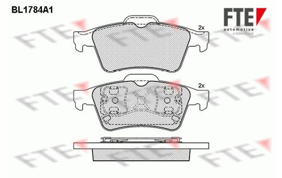 Kit de plaquettes de frein, frein à disque BL1784A1 FTE