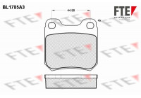 Kit de plaquettes de frein, frein à disque BL1785A3 FTE
