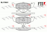 Kit de plaquettes de frein, frein à disque BL1789U1 FTE