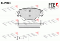Kit de plaquettes de frein, frein à disque BL1790A3 FTE