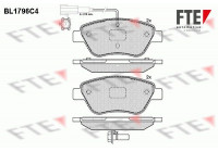 Kit de plaquettes de frein, frein à disque BL1796C4 FTE