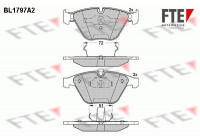 Kit de plaquettes de frein, frein à disque BL1797A2 FTE