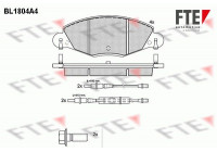 Kit de plaquettes de frein, frein à disque BL1804A4 FTE