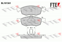 Kit de plaquettes de frein, frein à disque BL1813A1 FTE