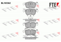 Kit de plaquettes de frein, frein à disque BL1833A2 FTE