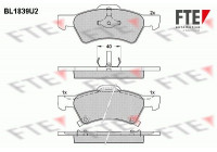 Kit de plaquettes de frein, frein à disque BL1839U2 FTE