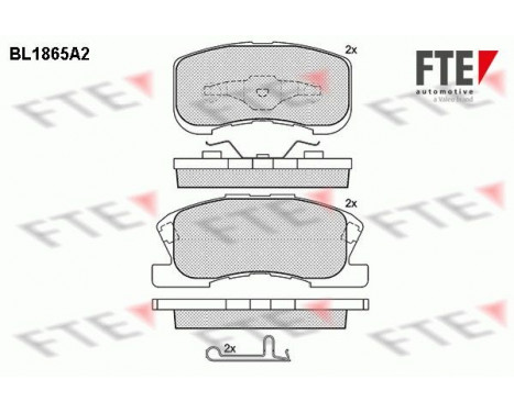 Kit de plaquettes de frein, frein à disque BL1865A2 FTE