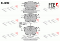 Kit de plaquettes de frein, frein à disque BL1870A1 FTE