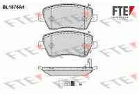 Kit de plaquettes de frein, frein à disque BL1876A4 FTE