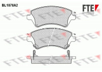 Kit de plaquettes de frein, frein à disque BL1878A2 FTE