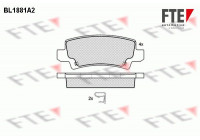 Kit de plaquettes de frein, frein à disque BL1881A2 FTE