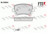 Kit de plaquettes de frein, frein à disque BL1896A4 FTE