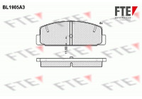 Kit de plaquettes de frein, frein à disque BL1905A3 FTE