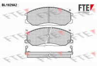 Kit de plaquettes de frein, frein à disque BL1929A2 FTE