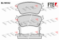 Kit de plaquettes de frein, frein à disque BL1961A2 FTE